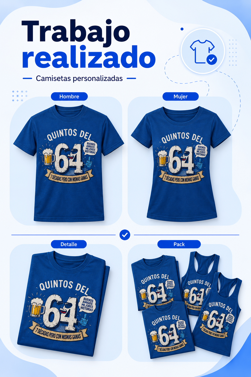 Proyecto de camisetas para fiestas