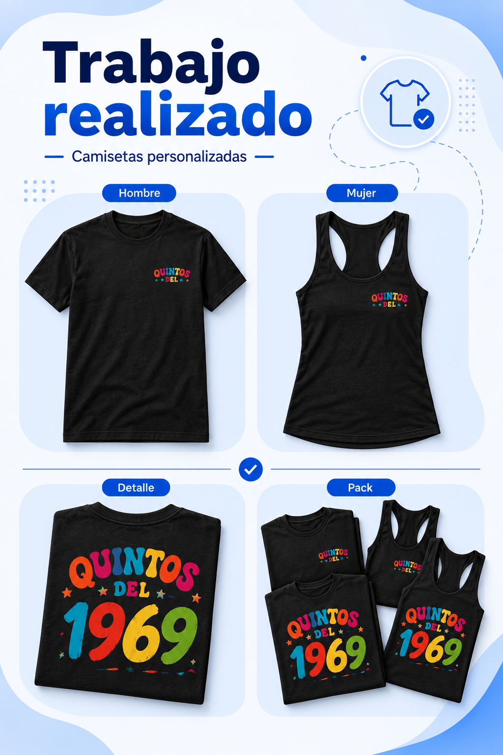 Proyecto de camisetas para fiestas