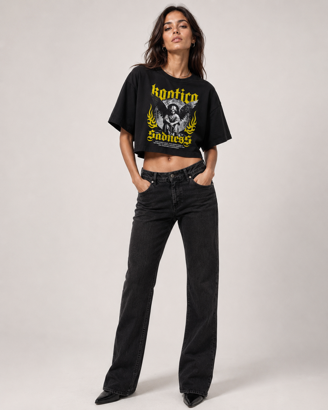 Camiseta Corta Kaotica Sadness Mujer