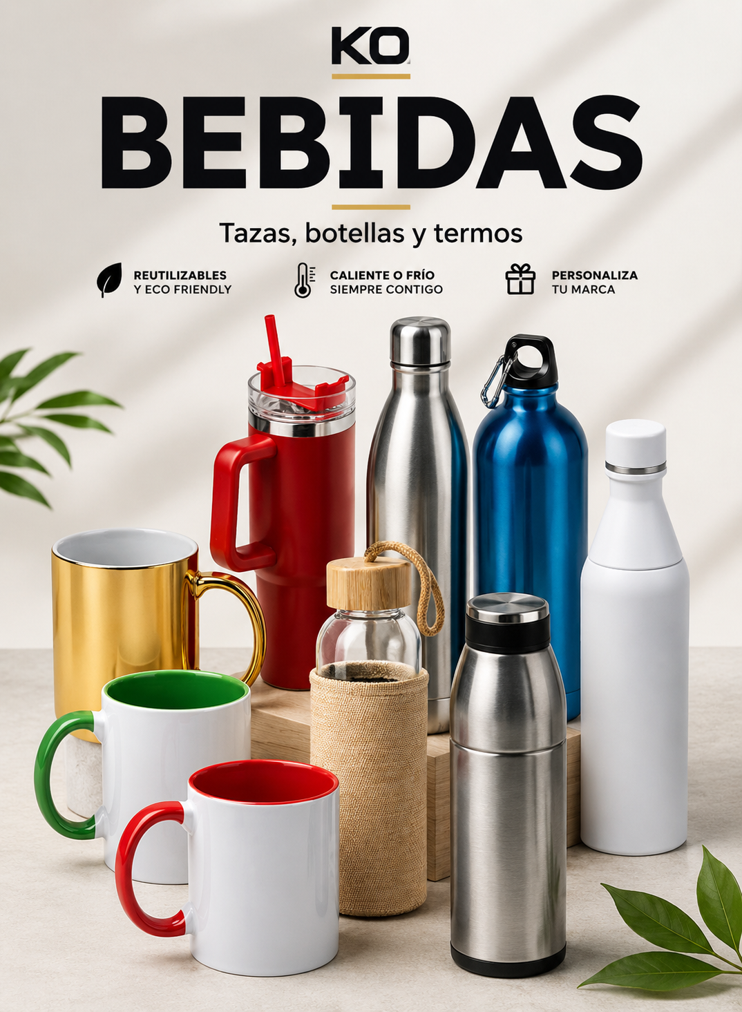 Tazas y botellas personalizadas