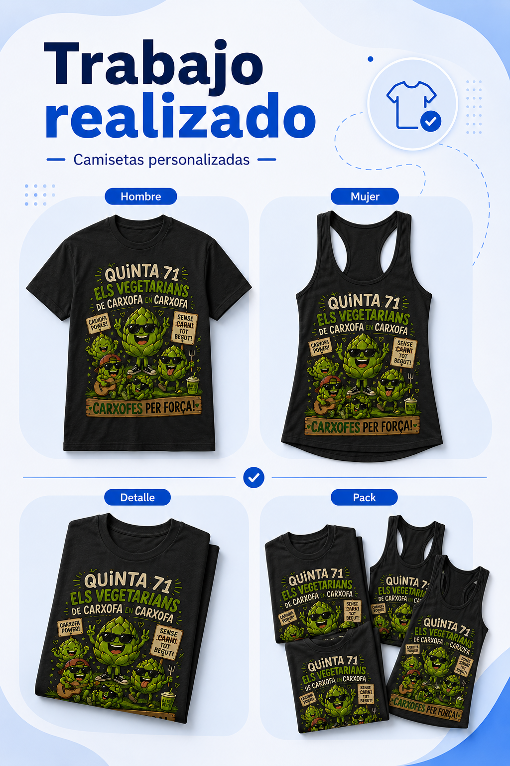 Proyecto de camisetas para fiestas