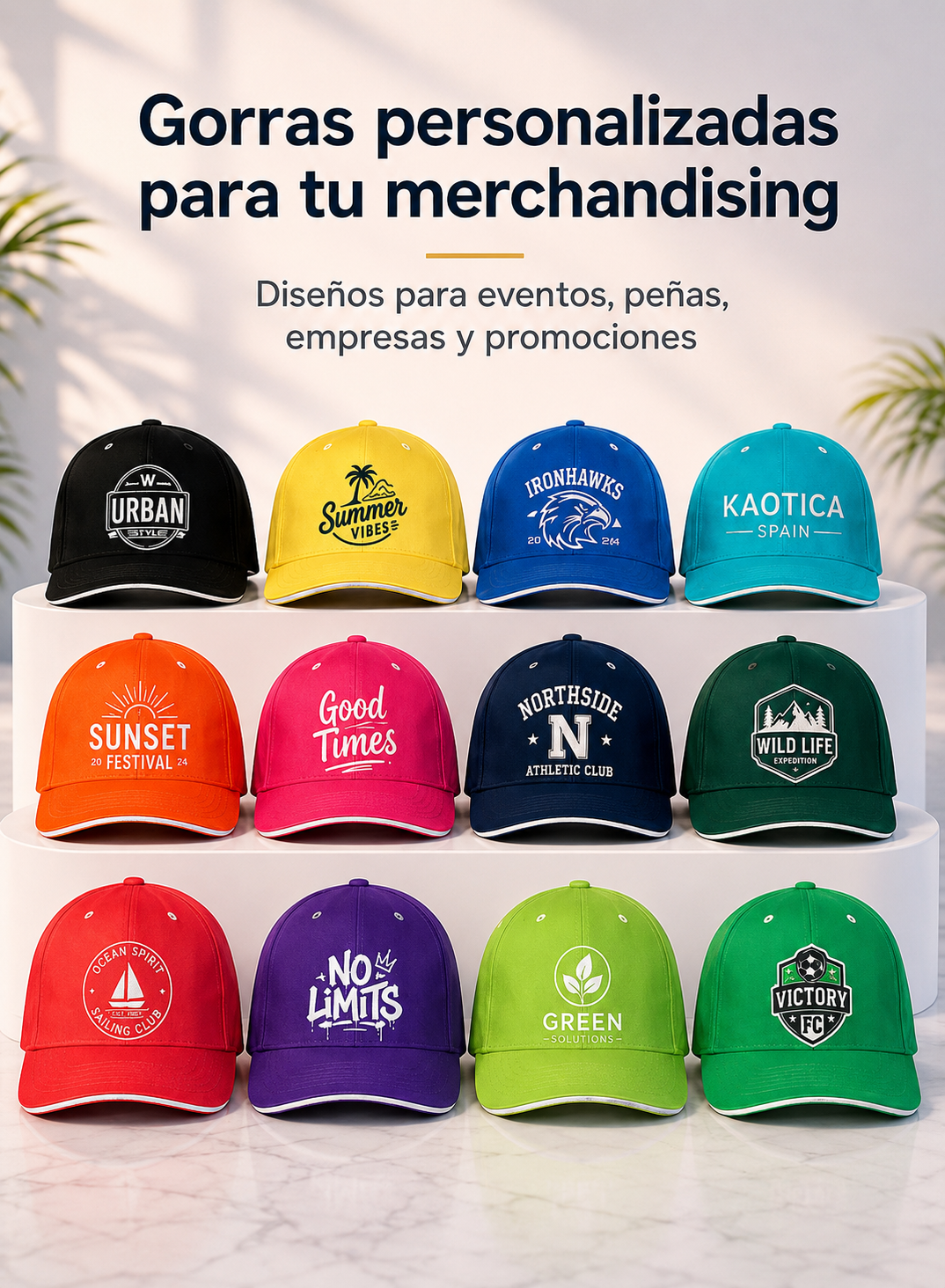Gorras y complementos personalizados